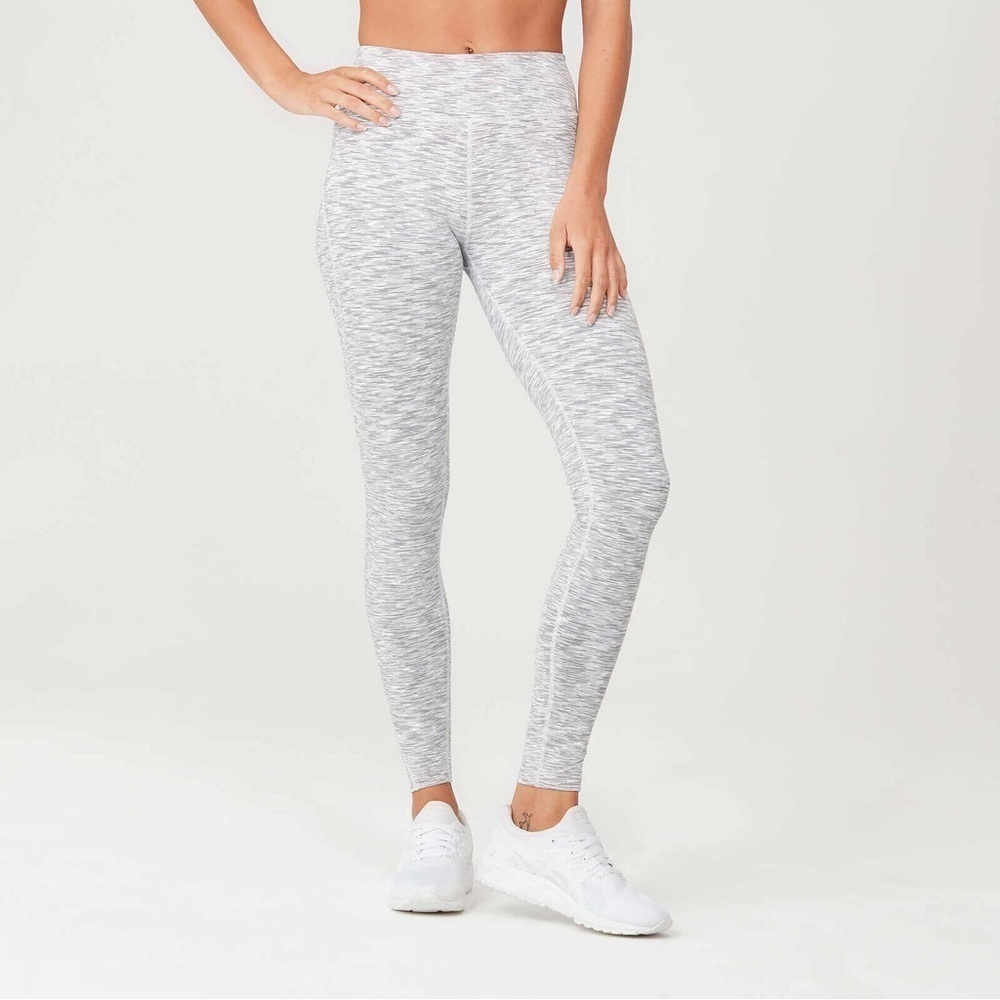 Nike Womens white grey space dye leggings Size Medium EUC